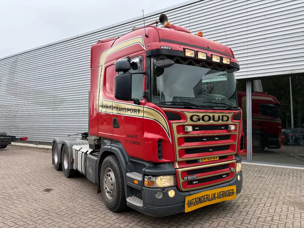 Scania R R500 V8 / 6x4 / HANDGESCHAKELD / SCHUIFSCHOTEL / HYDRAULIEK / RETARDER /
