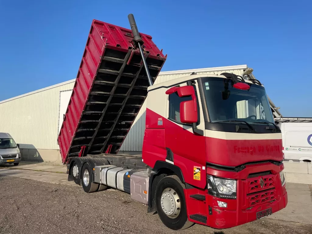 Renault T / 6x2 VOLLEDIG LUCHTGEVEERD / ALU VELGEN / HANDGESCHAKELD / LOW KM / ALU KIPPER 22.5 M3